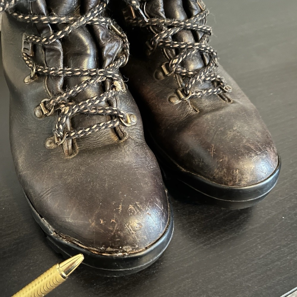 LL Bean Cresta Leather Hiking Boots Men's 12M Gore-tex Vibram Sole Romania Work - Picture 5 of 11